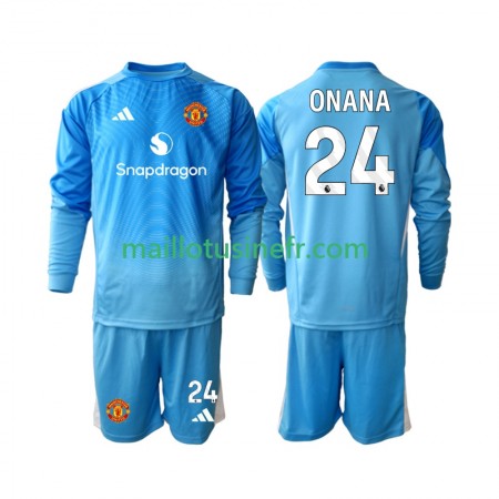 Maillot de Foot Manchester United Andre Onana 24 Gardien Domicile 2025-26 Manches Longues - Enfant Maillot de Foot Manchester United Andre Onana 24 Gardien Domicile 2025-26 Manches Longues - Enfant